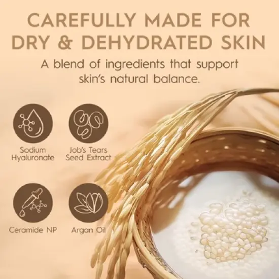 Tree To Tub Hydrating Milky Rice Toner for Face - 80% Rice Bran Water with Niacinamide & Ceramide NP for Dry & Dehydrated Skin image {3}