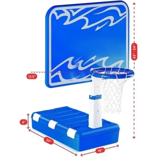 Pool Basketball Hoop &ndash; Poolside, Revolutionary Water Base and Storage System, Adjustable Heights, with 2 Balls, Air Pump, & Storage &ndash; Play22usa image {5}