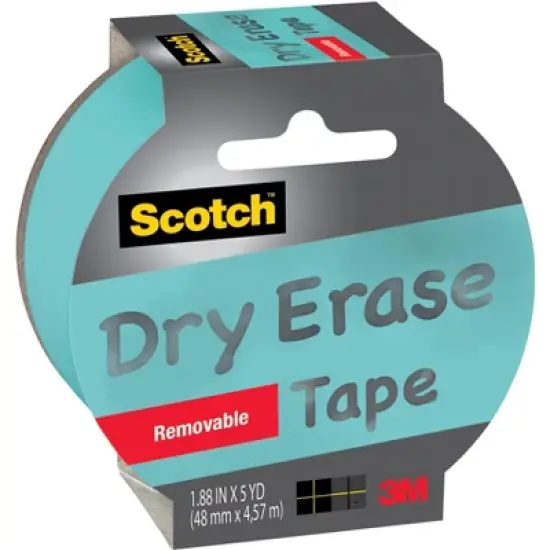 Scotch Dry Erase Removable Tape, 1.88 Inches x 5 Yards, Blue image {2}