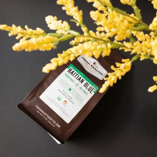 Fresh Roasted Coffee, Organic Haitian Blue, Ground Coffee image {3}