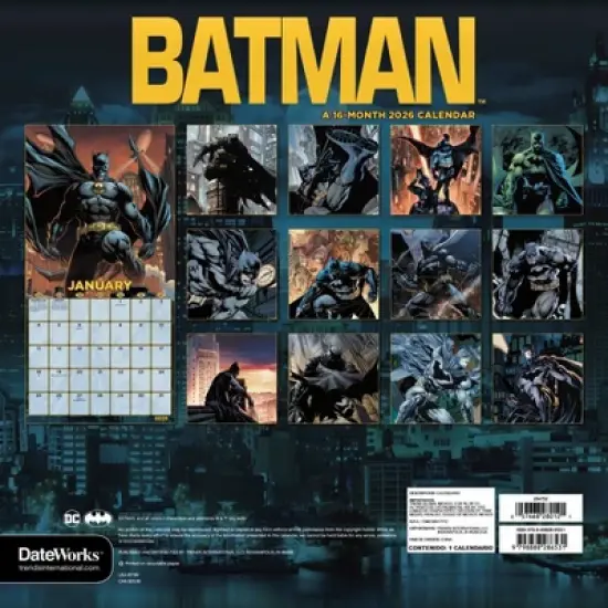 Trends International 2026 The Batman Comic 12"x12" Wall Calendar image {3}