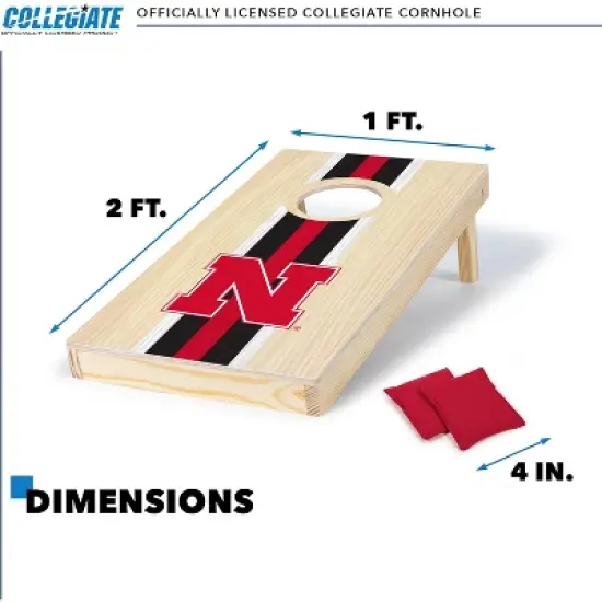 NCAA Nebraska Cornhuskers 1'x2' Wood Cornhole Set image {4}