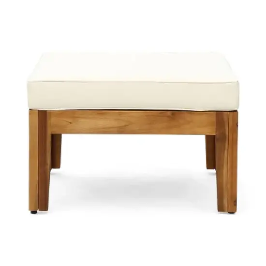 FIONECA 3-Piece L-Shaped Acacia Wood Patio Sectional Sofa Set with Cushions, Outdoor Conversation Set for Garden, Deck, or Balcony image {9}