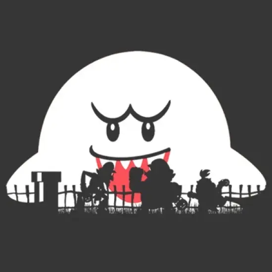 Boy's Nintendo Halloween Boo Silhouettes T-Shirt image {1}
