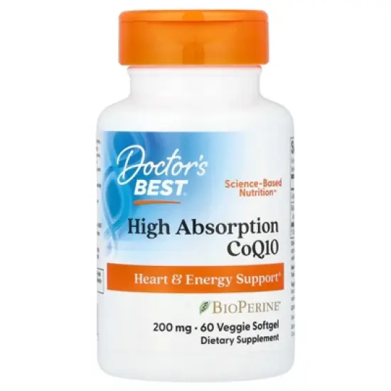 Doctor's Best High Absorption CoQ10, 60 Veggie Softgel image {4}