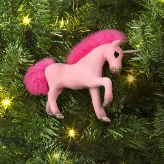 Christmas Pink Unicorn Ornament - Wondershop&trade; image {1}