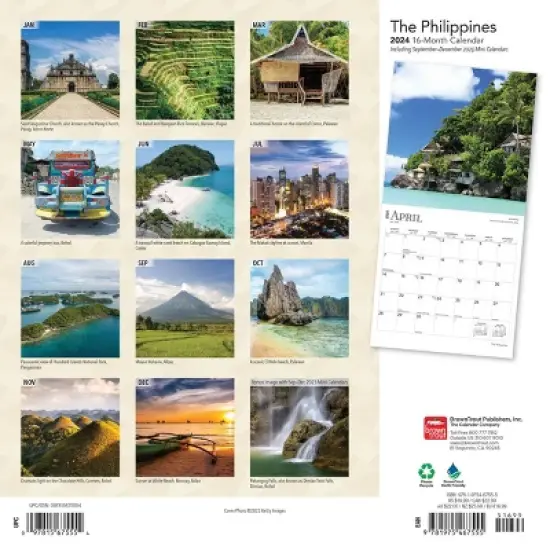 Browntrout 2024 Wall Calendar 12"x12" The Philippines image {1}