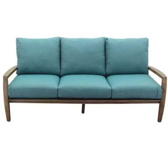 Courtyard Casual Avalon FSC Teak 4 pc Sofa Seating Group  Includes:  One Sofa, Two Club Chairs and One Coffee Table image {5}