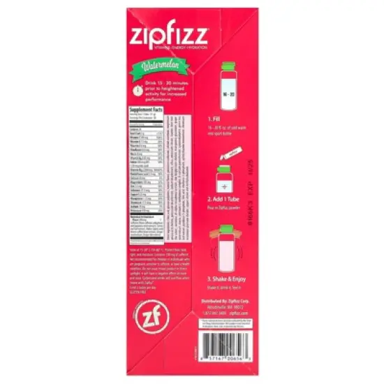 Zipfizz Watermelon , 20 Tubes, 0.39 oz (11 g) Each image {1}