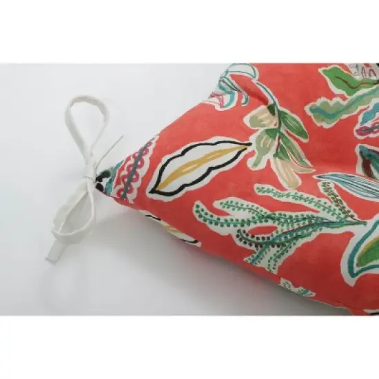 Outdoor/Indoor Tufted Seat Cushions Sunny Daze - Pillow Perfect image {2}