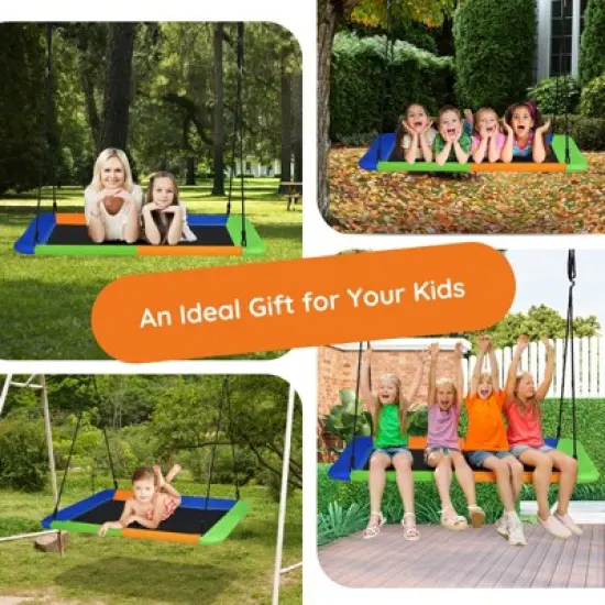 Infans 700lb Giant 60" Platform Tree Swing Outdoor w/ 2 Hanging Straps image {5}