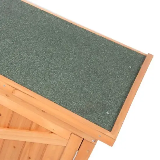 Karl Home 4 ft. W x 1 ft 5 in. D Solid Wood Lean-To Tool Storage Deck Box image {5}