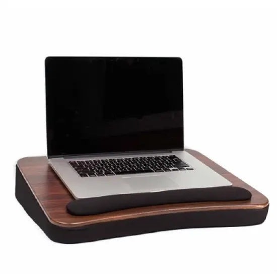 Sofia + Sam All Purpose Memory Foam Lap Desk - Wood Top - Black image {3}