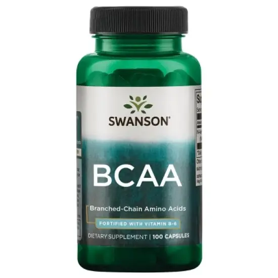 Swanson Dietary Supplements BCAA Branched-Chain Amino Acids Fortified with Vitamin B6 Capsule 100ct image {6}
