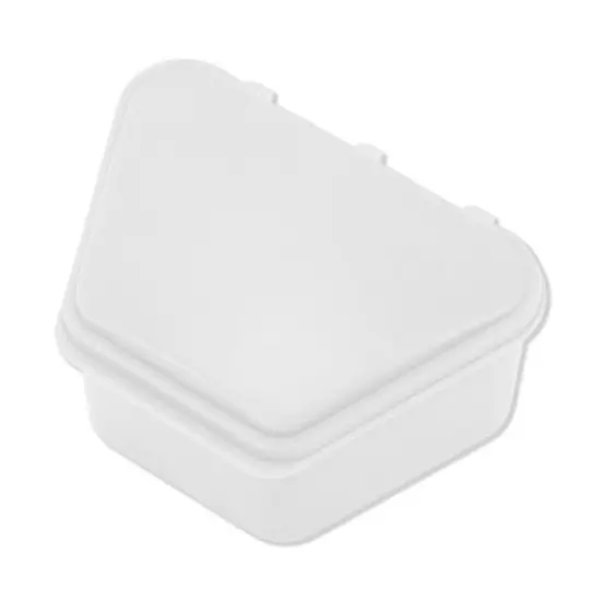 Unique Bargains Portable Trapezoidal Retainer Case Braces Box 1 Pc image {9}