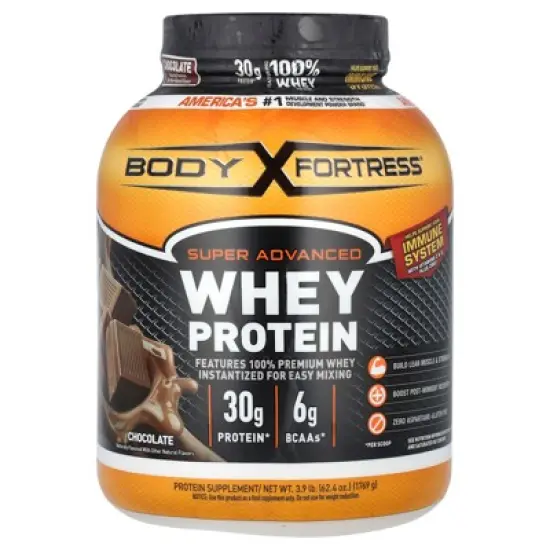 Body Fortress Super Advanced Whey Protein, Chocolate, 3.9 lb (1,769 g) image {3}