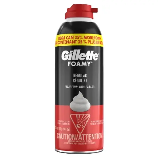 Gillette Foamy Men's Regular Shaving Foam - 14.9oz image {1}