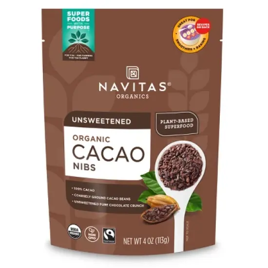 Navitas Organics Unsweetened Cacao Nibs - 4oz image {6}