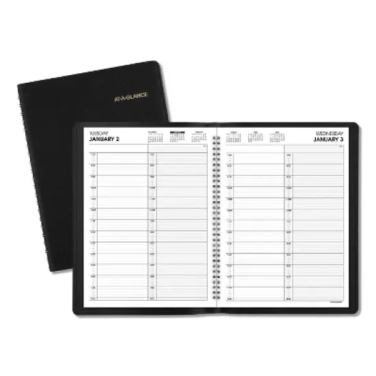 Two-Person Group Daily Appointment Book, 11 x 8, Black Cover, 12-Month (Jan to Dec): 2026 image {7}