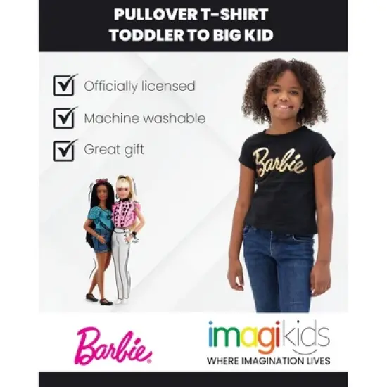 Barbie Girls T-Shirt Little Kid to Big image {2}