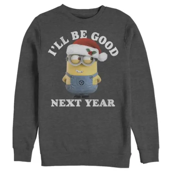 Men's Despicable Me Christmas Minions Be Good Next Year Sweatshirt image {2}