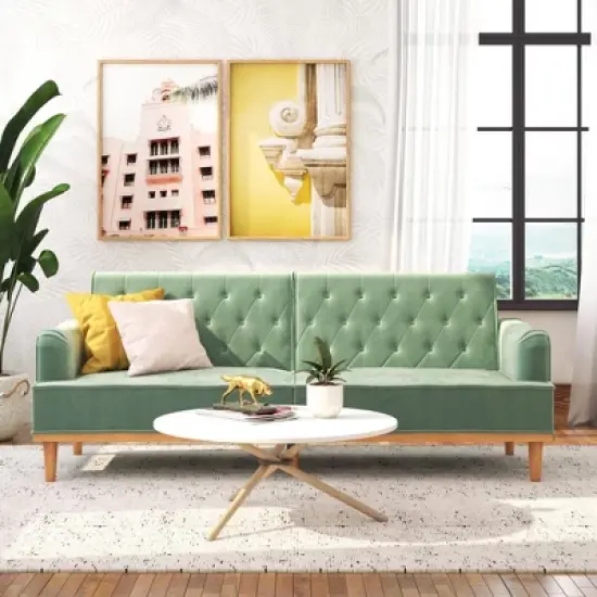 Stella Vintage Convertible Sofa Bed Futon - Mr. Kate image {14}