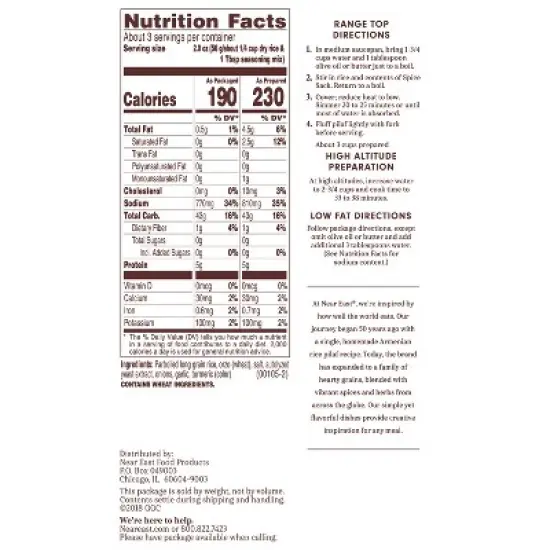 Near East Original Rice Pilaf Mix - 6.09oz image {4}