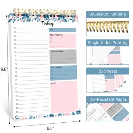Belatt To Do List Notepad - To Do List Notebook for Work with 52 Sheets, Undated Daily Planner Perfect for Enhanced Productivity and Goal Achievement image {2}