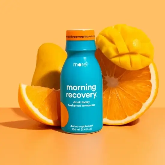 Morning Recovery Electrolyte, Milk Thistle Drink Proprietary Formula to Hydrate & Recover, Highly Soluble Liquid DHM, Orange Mango image {1}