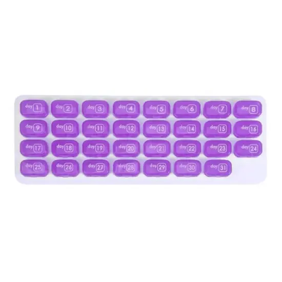 Unique Bargains 31 Grids Keyboard Style Pill Case 1 Pc image {11}