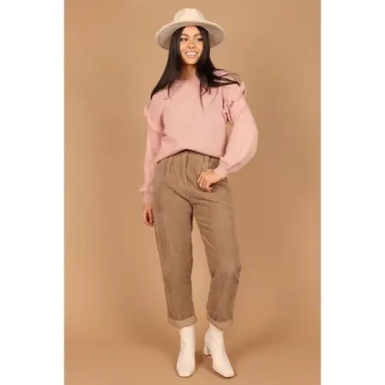 Petal and Pup Womens Bethany Drop Sleeve Ruffle Knit Sweater image {5}