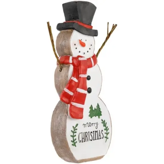Northlight Wooden Snowman "Merry Christmas" Decoration - 8.5" image {2}