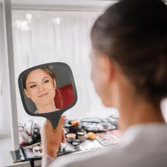 Unique Bargains Hand Mirror with Handle 1 Pc image {3}