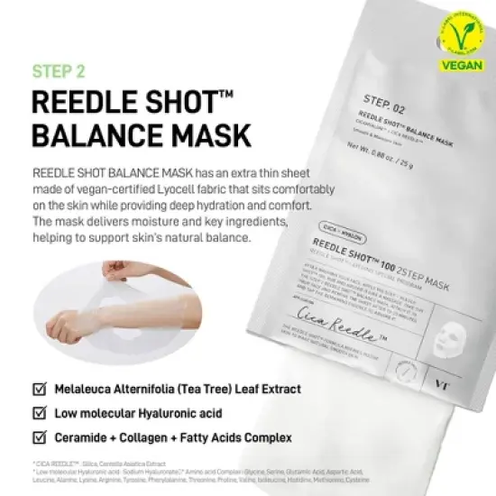 VT Cosmetics Reedle Shot 100 2-Step Sheet Mask image {4}