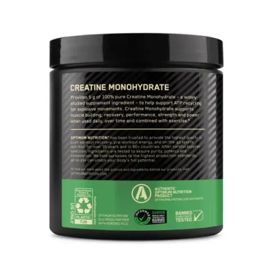 Optimum Nutrition Creatine Monohydrate Powder - Blueberry Lemonade - 60 Servings - 413 Grams image {9}