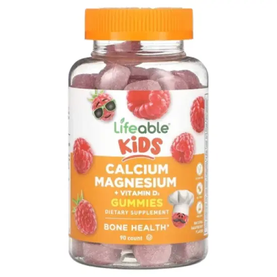 Lifeable Calcium Magnesium and Vitamin D Gummies - Great Tasting Natural Flavor Vitamin Supplements - Gluten Free GMO Free Chewable - for Bone Health image {4}
