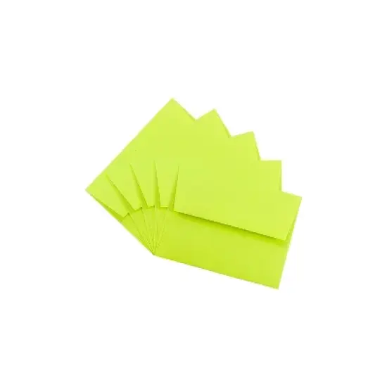 JAM Paper A2 Colored Invitation Envelopes 4.375 x 5.75 Ultra Lime Green WDBH610 image {2}