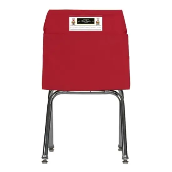 Seat Sack&reg; Standard Chair Pocket Classroom Storage Organizer - 14 inch, Red image {3}