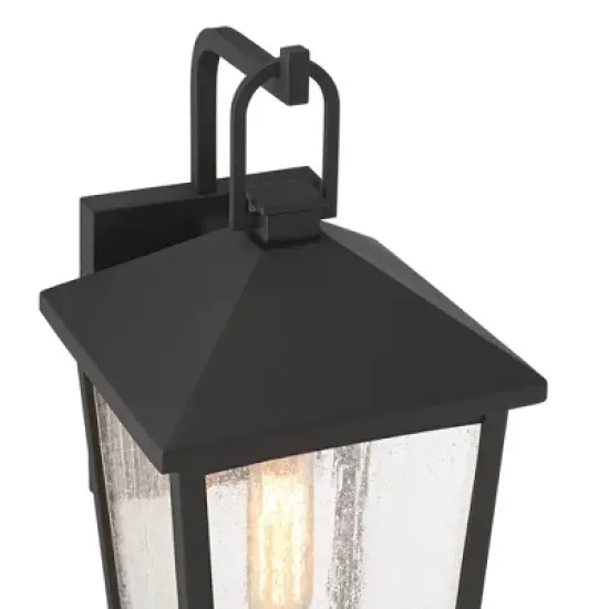 John Timberland Misty 16 1/4" High Sand Black Outdoor Wall Light image {2}