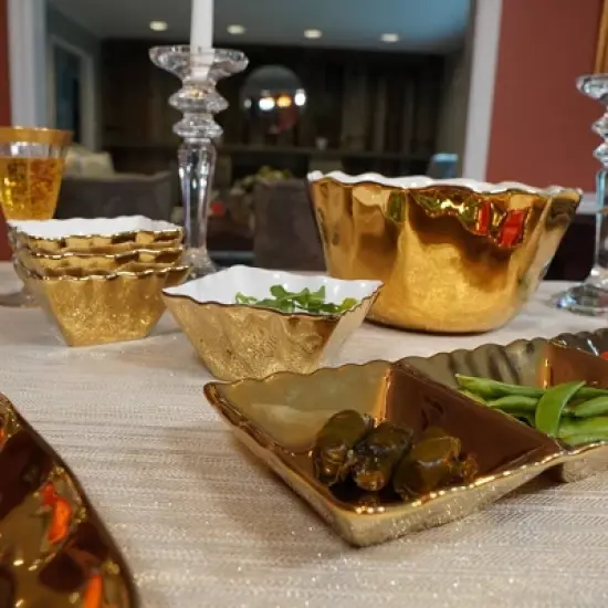 Certified International Set of 4 Gold Coast Square Snack Bowl image {3}