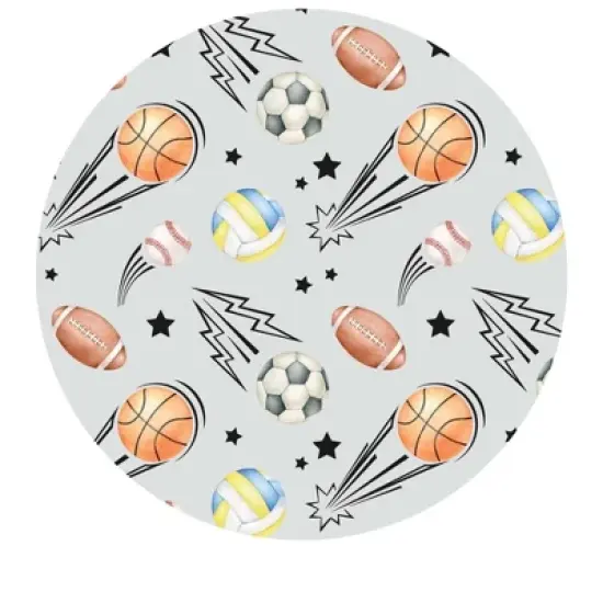 Lev Baby Buttery Soft Viscose from Bamboo Swaddle Blanket &ndash; All Sport Print Gray &ndash; 44x44 inches image {1}