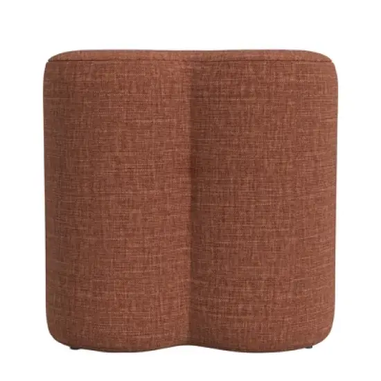 HomePop Clover Shaped Chenille Ottoman image {1}