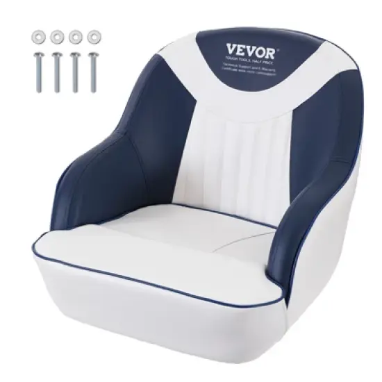 VEVOR Captain Bucket Seat, Pontoon Boat Seat with Thickened Sponge Padding, Boat Captain Chair for Fishing Boat, Sightseeing Boat, Speedboat, Canoe image {8}