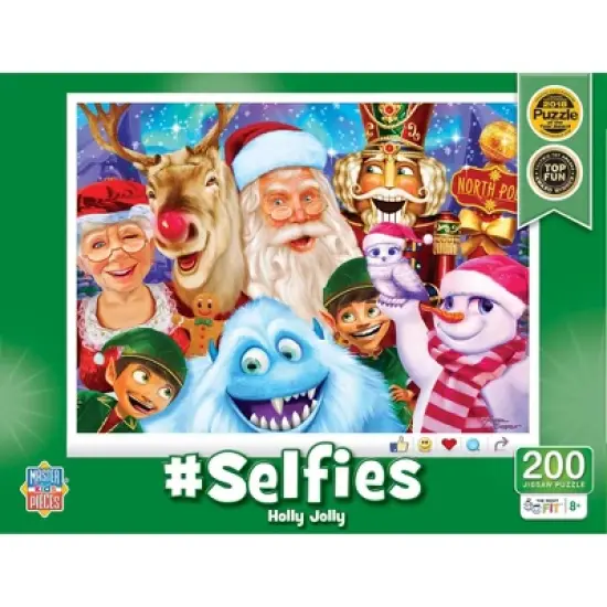 MasterPieces 100 Piece Jigsaw Puzzle - Selfies Holly Jolly - 14"x19" image {1}