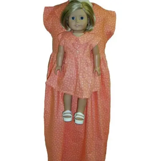 Doll Clothes Superstore Size 5 Matching Orange Long Dress For Girls Dolls image {1}
