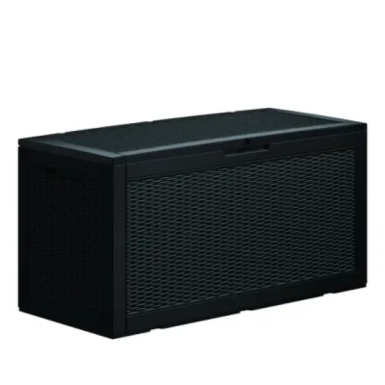 FURNIinspire Deck Boxes, Outdoor Patio Storage Box with Large Storage Capacity for Patio Furniture Cushions Garden Tools, Black, 48.03"*21.46"*24.53" image {5}