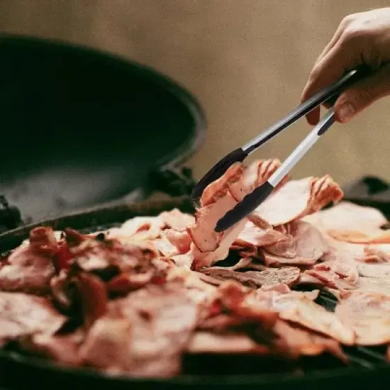 Racxily 3Pcs Kitchen Tongs Stainless Steel Locking Food Tongs with Silicon Tips BPA Free Non-Stick BBQ Cooking Grilling Locking Food Tongs image {4}