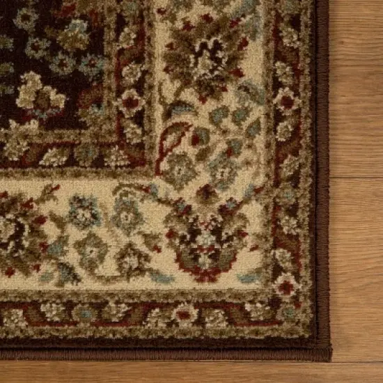 Traditional Floral Medallion Ornamental Indoor Runner Area Rug by Blue Nile Mills image {3}