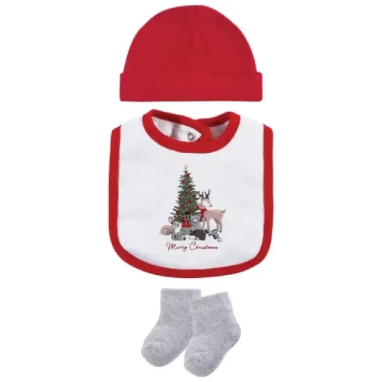 Hudson Baby Unisex Baby Cotton Layette Set, Christmas Forest image {2}
