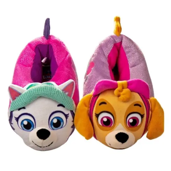 Nickelodeon Paw Patrol Everest and Skye 3D Toddler Girls' Dual Sizes Slippers image {9}